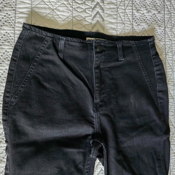 Free People Level Up Slit Slim Jeans Pitch Black Size 28 Inseam 32 NWOT - Picture 7 of 12